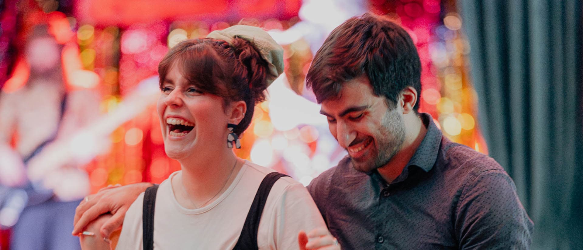 Couple dancing together at a live event