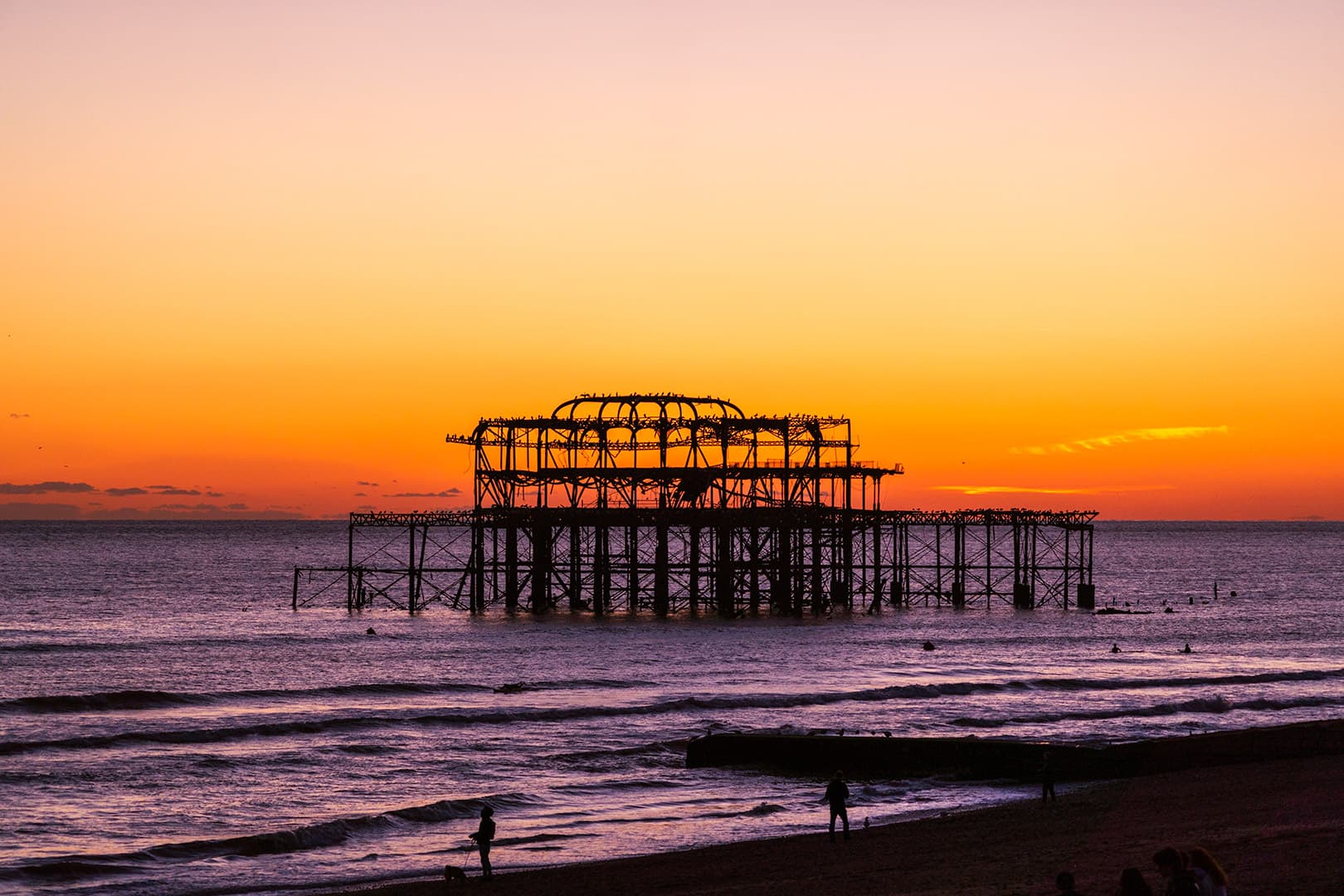 Sundown on Brighton West Pier